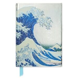 Flame Tree Hokusai The Great Wave Hardback Lined Notebook Foil Embosse‎ new